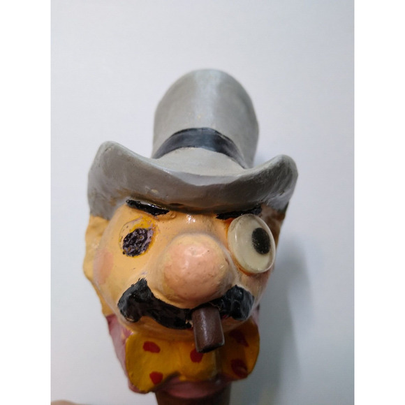 Swanky Bottle Stopper Drink Pourer Man Moving Eye Vintage Cork Base Barware - Picture 2 of 8